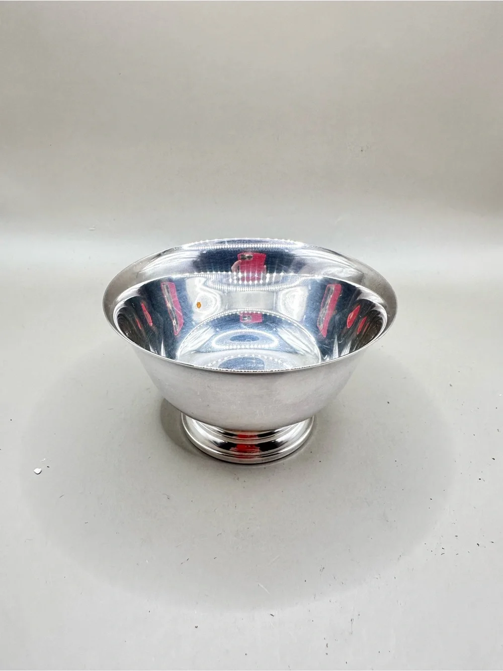 Vintage Paul Revere Reproduction Silverplate Footed Bowl 4